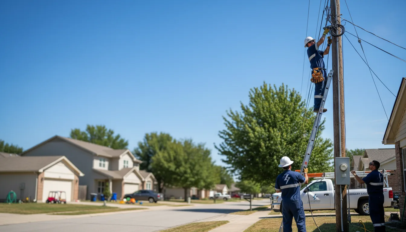 Residential electrician providing installation services in Alba, TX